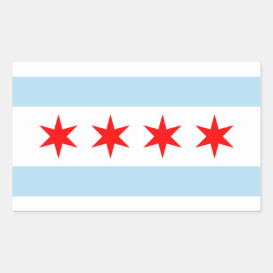 Rectangle-Aufkleber der Flagge von Chicago Rechteckiger Aufkleber