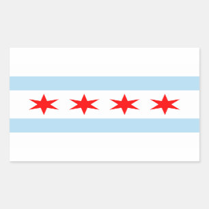 Rectangle-Aufkleber der Flagge von Chicago Rechteckiger Aufkleber
