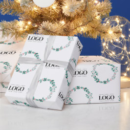 Rectangle Business Logo Weihnachtsfeiertag Geschenkpapier