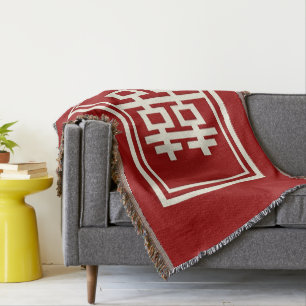 Rectangle Double Happiness Klassische chinesische  Decke