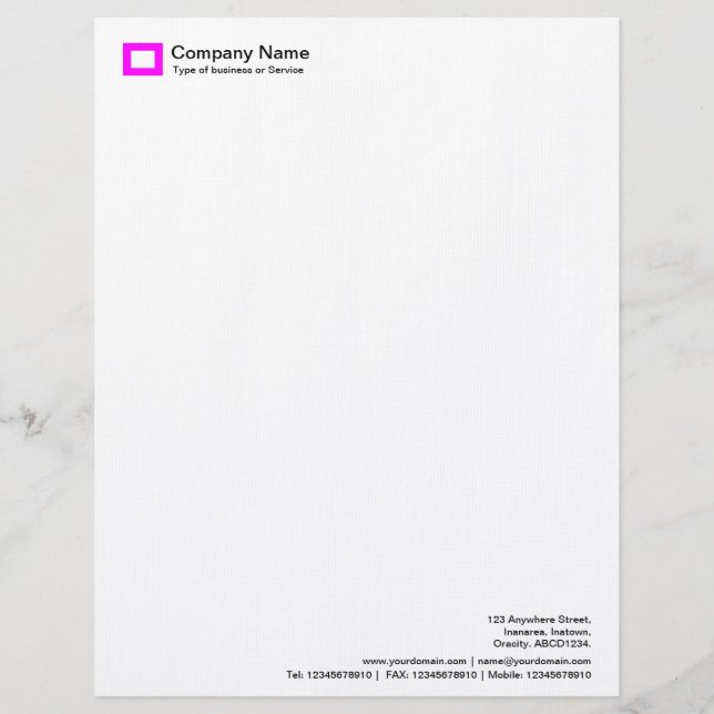 Rectangle Logo - Magenta Briefkopf (Vorderseite)