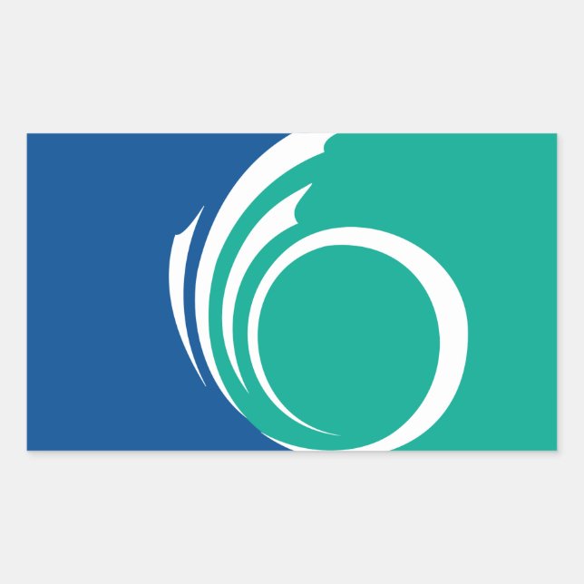 Rectangle sticker with Flag of Ottawa, Canada (Vorderseite)