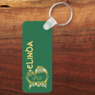 Rectangular Celtic Knot Decorative Capital B Schlüsselanhänger