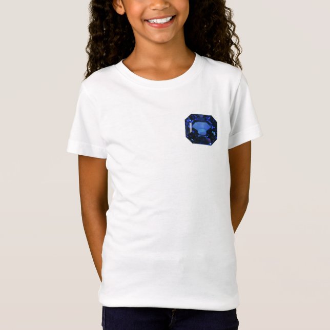 Rectangular Sapphire Blue Pattern T-Shirt (Vorderseite)