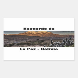 Recuerdo de La Paz Rechteckiger Aufkleber