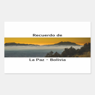 Recuerdo de La Paz Rechteckiger Aufkleber