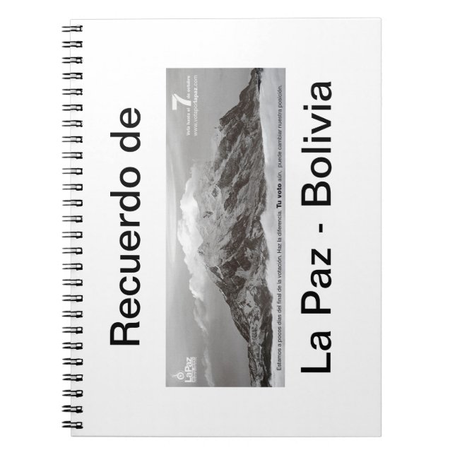 recuerdo de Las Paz Notizblock (Vorderseite)