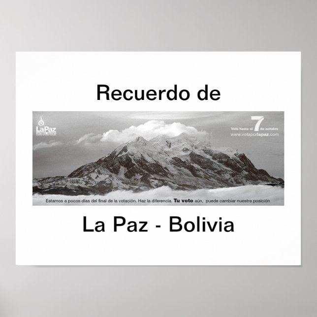 recuerdo de Las Paz Poster (Vorne)
