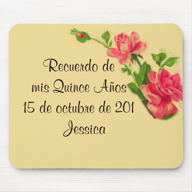 Recuerdo de Mis 15 años Mousepad (Vorne)