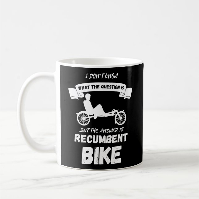 Recumbent Bike Ich kenne den Radfahrer-Liegetrick  Kaffeetasse (Links)