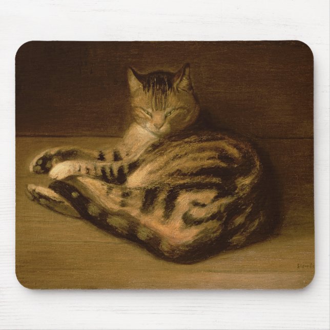 Recumbent Katze, 1898 Mousepad (Vorne)