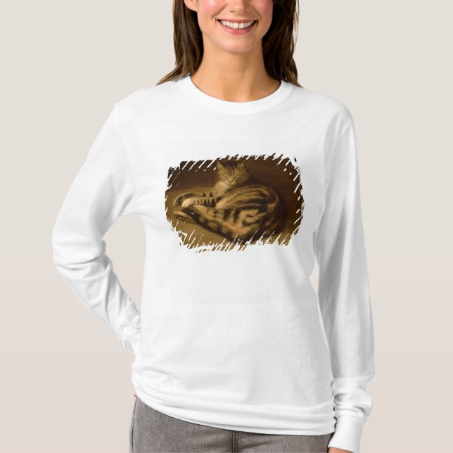 Recumbent Katze, 1898 T-Shirt (Vorderseite)