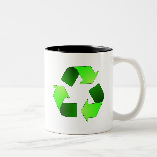 Recyceln der Symbol-Tasse Zweifarbige Tasse (Rechts)