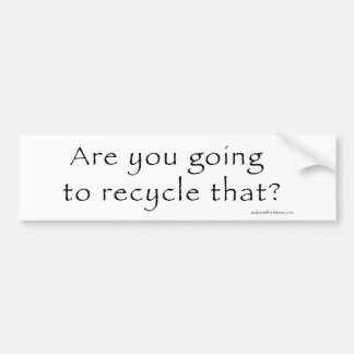 Recyceln des Autoaufklebers Autoaufkleber