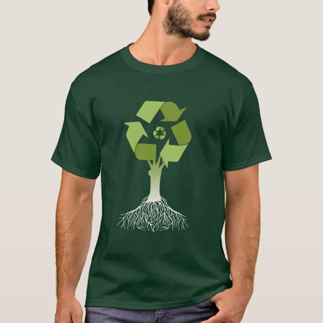 Recyceln des Baums T-Shirt (Vorderseite)
