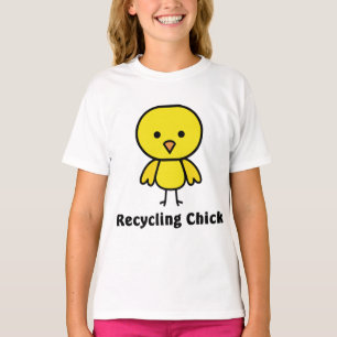 Recyceln des Kükens T-Shirt