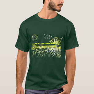 Recyceln - Reine weiße Wurzeln T-Shirt