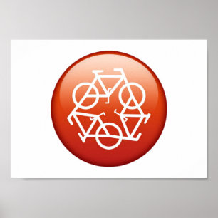 recyceln rot von Petr Kratochvil Poster