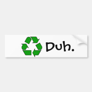 recyceln Sie Autoaufkleber