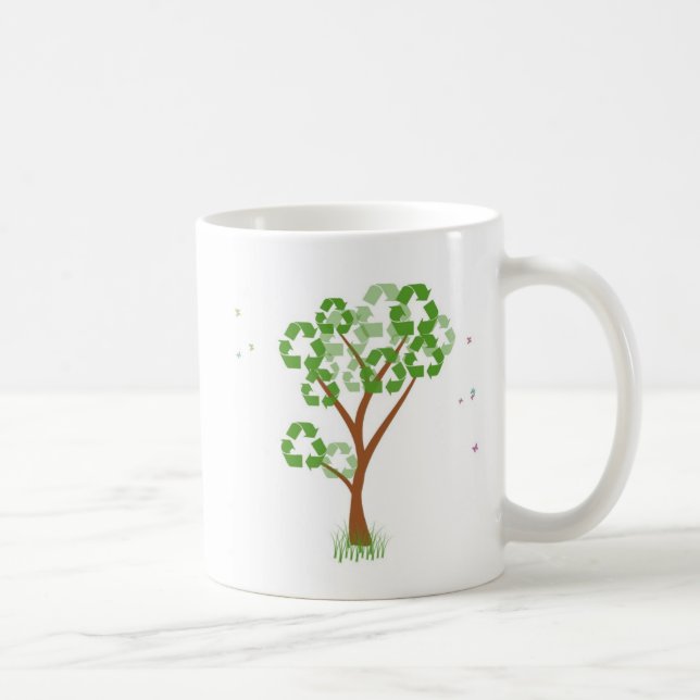 Recyceln Sie Baum-Tasse Tasse (Rechts)