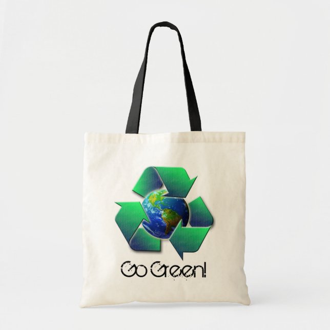 Recyceln Sie Erde, gehen Sie Grün! - Tasche (Vorne)