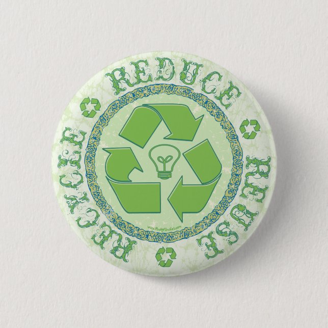 Recyceln Sie Erdtagesgang Button (Vorderseite)