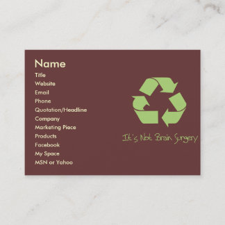 Recyceln Sie es ist einfache Kontakt-oder Visitenkarte