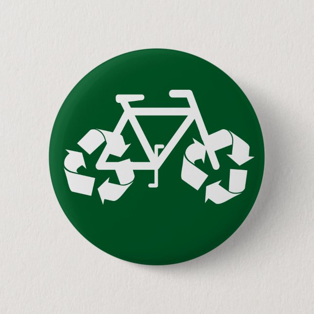 Recyceln Sie Fahrrad-Knopf Button (Vorderseite)