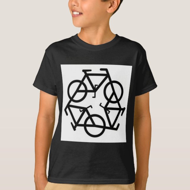 Recyceln Sie Fahrrad-Logo-Symbol T-Shirt (Vorderseite)