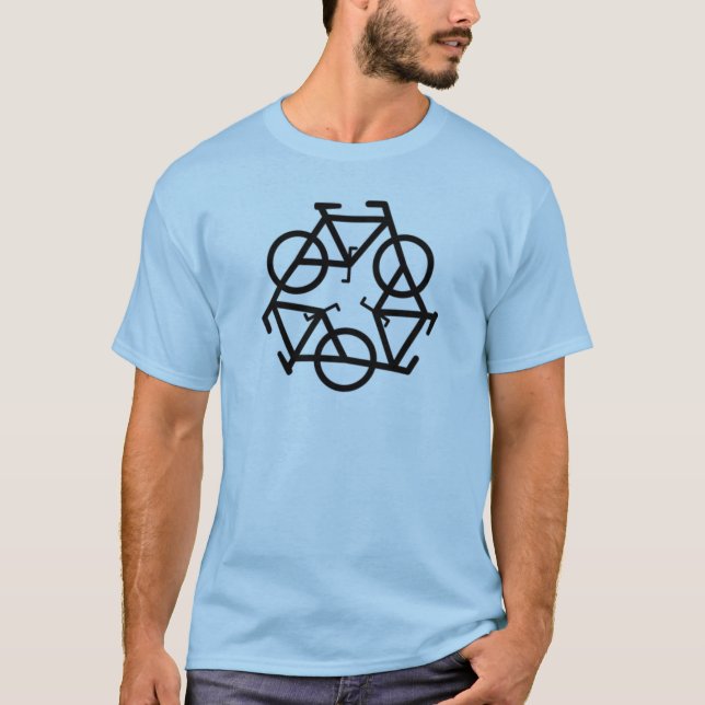 Recyceln Sie Fahrrad-Logo-Symbol T-Shirt (Vorderseite)