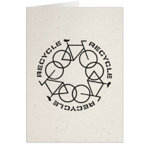Recyceln Sie faltende Karte