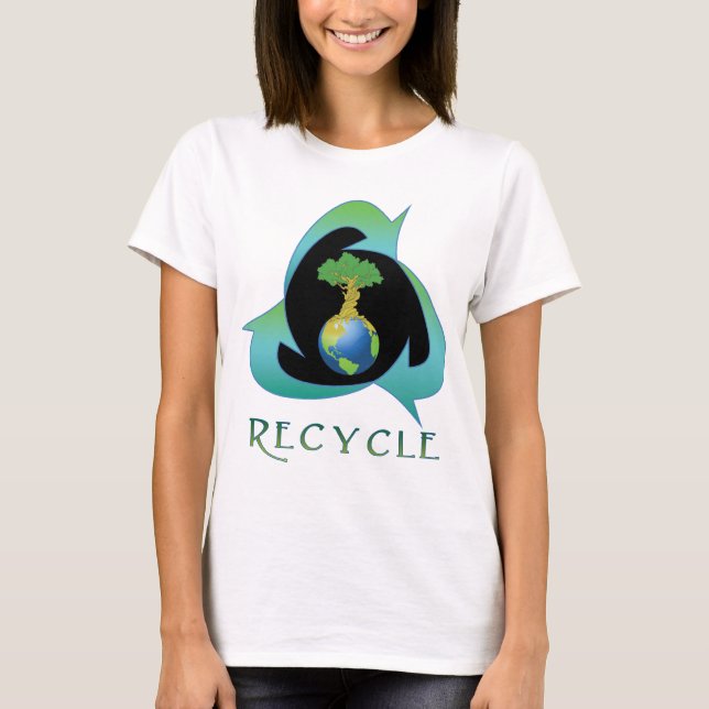 Recyceln Sie für Mutter-Erde T-Shirt (Vorderseite)
