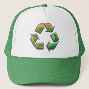 Recyceln Sie - gefärbte Krawatte Truckerkappe