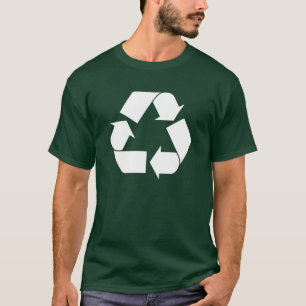 Recyceln Sie grundlegendes dunkles Shirt