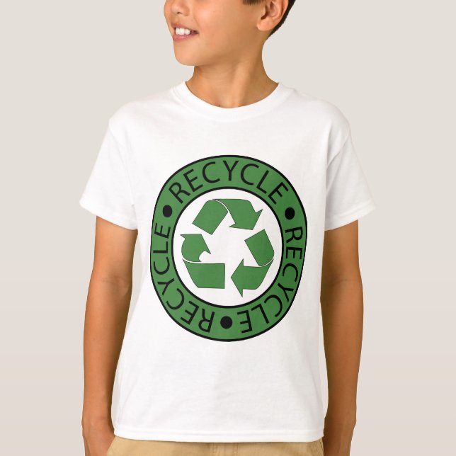 Recyceln Sie grüne Buchstaben des Logo-BK T-Shirt (Vorderseite)