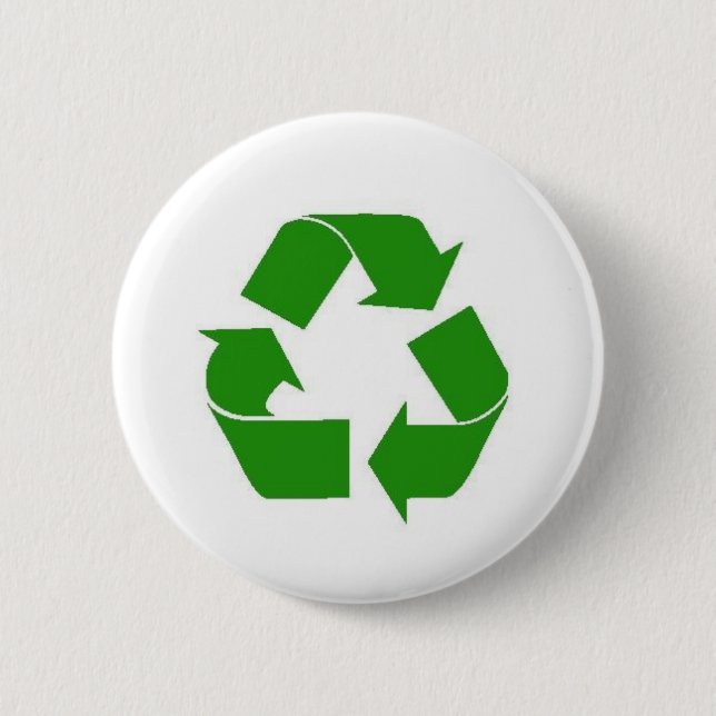 recyceln Sie grünen Knopf Button (Vorderseite)