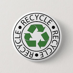 Recyceln Sie grünes Ceter Logo Button