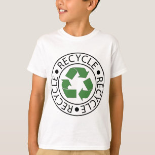 Recyceln Sie grünes Ceter Logo T-Shirt