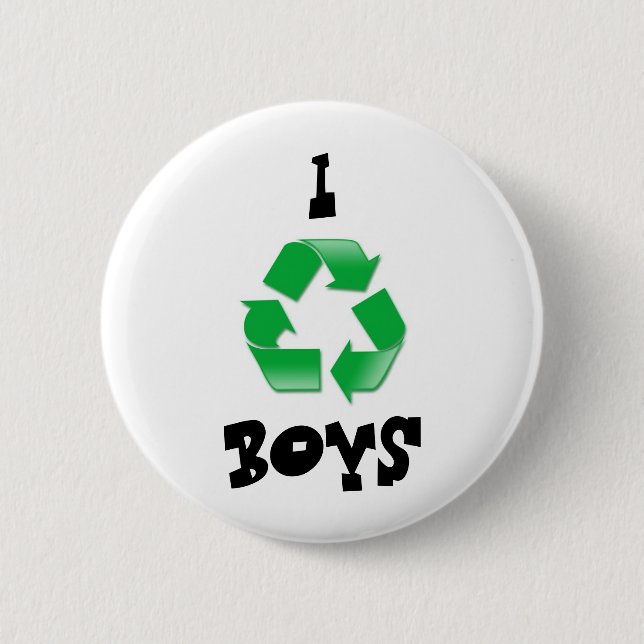 recyceln Sie, I, JUNGEN Button (Vorderseite)