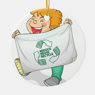 Recyceln Sie Keramik Ornament