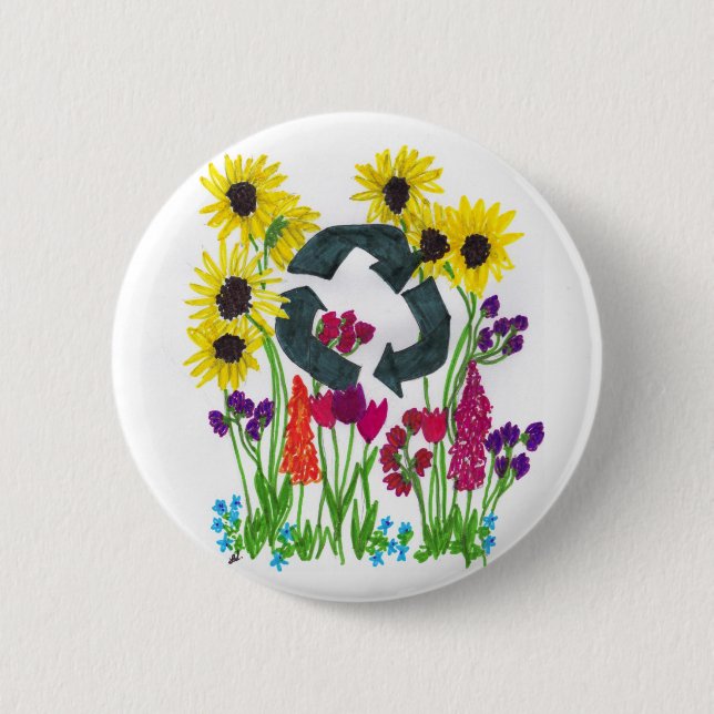 Recyceln Sie Knopf Button (Vorderseite)