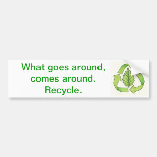 recyceln Sie Logofarbe 600 dpi0001, was aroun… Autoaufkleber
