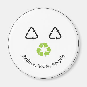 Recyceln Sie lustiges Gesicht Magnet