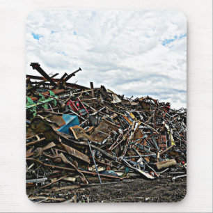 Recyceln Sie Metallschrott am Junkyard Mousepad
