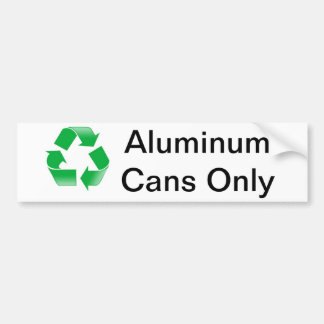 Recyceln Sie, nur Aluminiumdosen Autoaufkleber