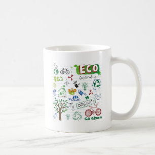 Recyceln Sie ökologisches Kaffeetasse