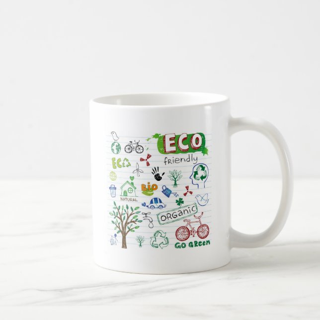 Recyceln Sie ökologisches Kaffeetasse (Rechts)