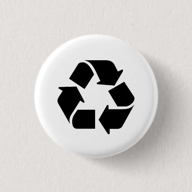 Recyceln Sie Piktogramm-Knopf Button (Vorderseite)