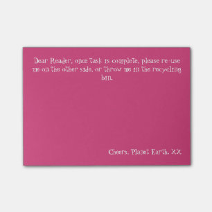 Recyceln Sie Post-it Klebezettel