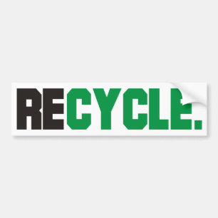 Recyceln Sie Produkte u. Entwürfe! Autoaufkleber